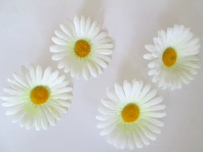 MARKENLOS 10 MARGERITENBLÜTEN weiß 11cm Bastelblüten Kunstblumen Wohnzimmer Haus Raum Deko