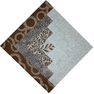 QUILT BLOCKS-Log Cabin in Naturals and Browns, 11 1/2" Sq. HANDMADE IN USA(F11D) - Picture 1 of 1