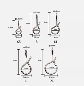 50-150pcs Fishing Snaps Fly Fishing Quick Change Connect Flies Hooks Lures Clip - Picture 1 of 17