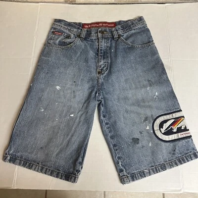 Pantalones Cortos Largos ECKO UNLTD Denim Foundry Talla 14 Niños 1972 Logo Bordado Foto 1 de 4