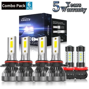 6x 9005+9006+H11 LED Headlight Hi/Lo Fog Beam Bulbs For Buick Rainier 2004-2007 - Picture 1 of 11