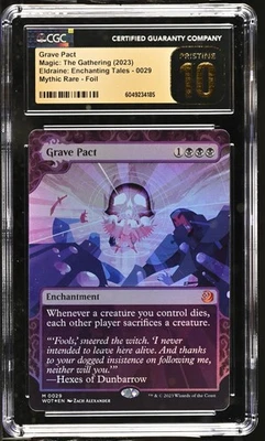 GRAVE PACT Wilds of Eldraine Enchanting Tales Foil Mythic CGC Pristine 10 MTG - Image 1 of 2
