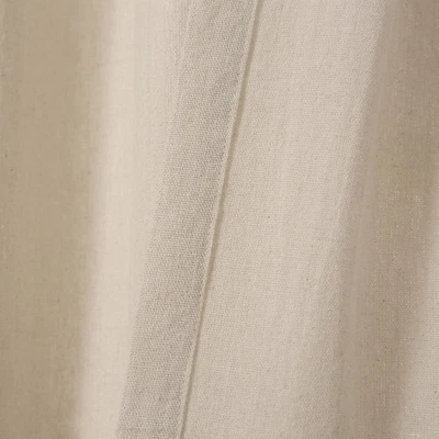 Panel cortina ventana con lengüeta de lino sintético decoración exuberante granja Foto 1 de 4