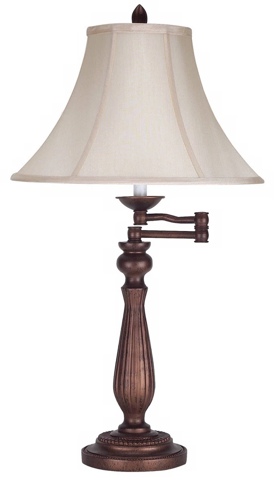 Lámpara de mesa Cal Lighting Regency 30" de alto con base de candelabro brazo oscilante Foto 1 de 1