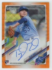 2021 Topps Chrome Orange Refractor Tyler Zuber Rookie Auto 1/25 Royals #RA-TZ RC - Picture 1 of 2