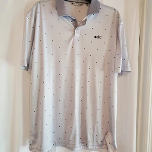 Black Clover Mens XL Golf Polo White Live Lucky Performance Stretch - Picture 1 of 7