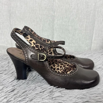 MUDD Women’s 7.5 Mary Jane Slingback “Ballet” Heels Y2K ~ Brown ~ 3” Heel ~ NWOB - Image 1 of 4