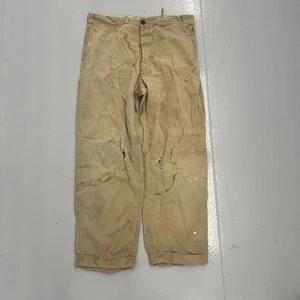 Vintage 50s Magnolia Tan Sanforized Sail Cloth Chinos 36x29 1950s True Vintage - Picture 1 of 6