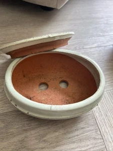 Japanese Bonsai pot TOKONAME SHIBAKATSU Oval shape W18cm H5.5cm Green glazed - Picture 1 of 14