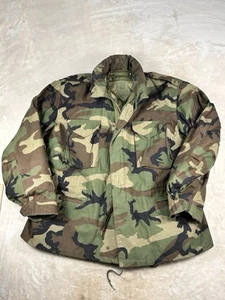 US Army Woodland Camo Field Coat Liner Cold Weather XL Regular Vintage Military - Picture 1 of 9