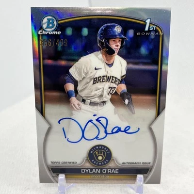 2023 Bowman Chrome Prospect Auto Refractor /499 Dylan O'Rae #CPA-DO Auto - Image 1 of 4