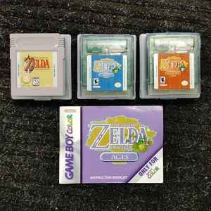 Gameboy Legend of Zelda 3 Games - Links Awakening, Ages & Seasons *TESTED - Picture 1 of 10