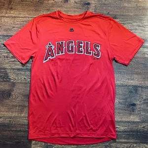 Majestic Herren T-Shirt Gr. S Los Angeles Angels MLB Rot Rundhals CoolBase Neu ohne Etikett - Bild 1 von 5