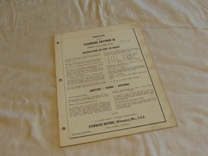 1958 Evinrude Outboard 18 HP Fastwin Parts Catalog Manual 15024 15025 - Picture 1 of 4