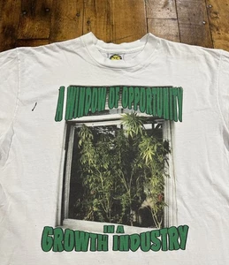 Camisa Parodia Marihuana Weed Vintage Talla XL 90s Una Ventana de Oportunidad Cannabis - Imagen 1 de 22
