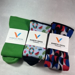 3 Pair Lot - Viasox Compression Socks - Size Large - Picture 1 of 12