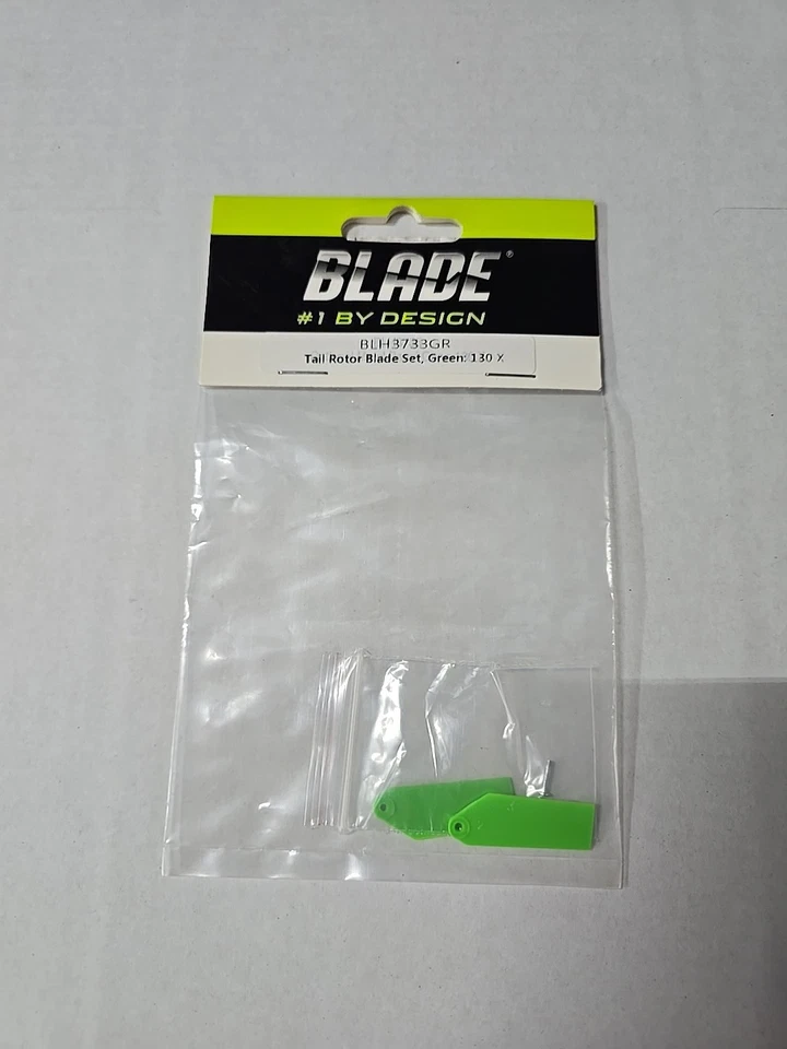 Blade BLH3733GR Tail Rotor Blade Set Green: 130 X NewInPack USA Shipped - Image 1 of 3