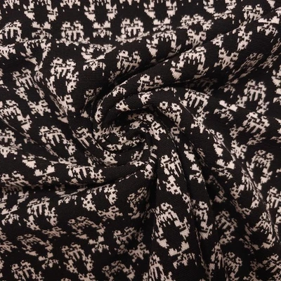 Strickstoff mit Stretch | abstrakt  | Meterware | Kleiderstoff | 200 cm Rest - Bild 1 von 4