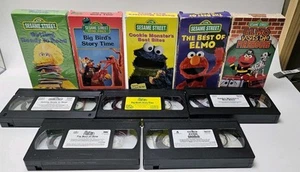 5 Vintage Sesame Street VHS Tapes Big Bird, Elmo Cookie Monster Rare Oops - Picture 1 of 4