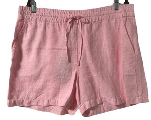 Tommy Bahama Palmbray Damenshorts hoch geschnitten Leinen leicht neu mit Etikett Large pink - Bild 1 von 15
