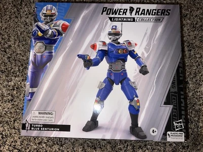 Figura de acción Hasbro Power Rangers Lightning Turbo Blue Senturion Deluxe 6 pulgadas Foto 1 de 2