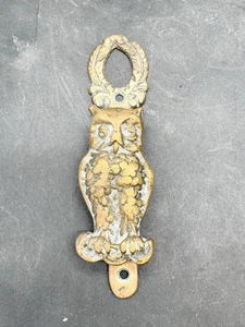 ANTIKER FRÜHER EDWARDIANISCHER EULE TÜRKLOPFER KLOPFEN KNALL ZURÜCKGEWONNEN - Bild 1 von 6