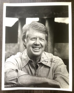 President Jimmy Carter Signed Photo 8x10 Black White Casual No COA - Picture 1 of 10