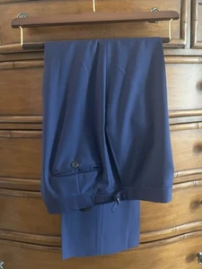 Ralph Lauren Black Label Side Tab Dress Pants Sapphire Blue 35W - Picture 1 of 3