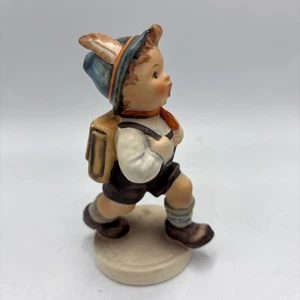 Vintage Original MJ Hummel ceramic Figurine boy hiking 82 2/0 #14 Germany 4.25" - Picture 1 of 6