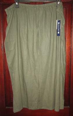 Architect Plus Nuevo 3X Falda de Lino Cintura Elástica Cordón Bolsillos Largos Carga Foto 1 de 3