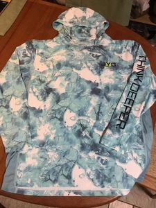 JYG Pro Fishing Hooded Long-Sleeve Shirt w/Facemask Blue XXL 2XL - Picture 1 of 8