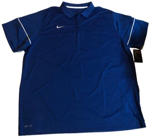 Nike Dri-FIT Mens Team Issue Polo Blue Size 4XL Sporty Activewear Preppy Golf - Picture 1 of 6