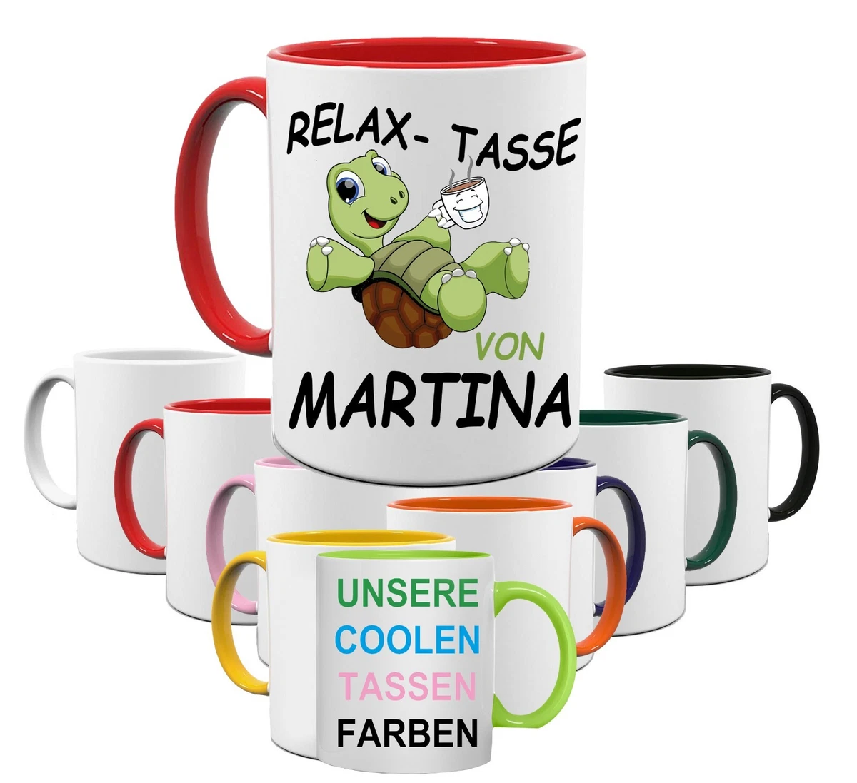 Namenstasse 'Tony' – Kaffeebecher Mit Blauem Henkel, 200 Ml, Spülmaschinenfest, Personalisierbar