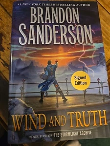 Brandon Sanderson SIGNED BOOK Wind and Truth Stormlight Archive Series 5 In Hand - Bild 1 von 1