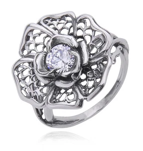 Anillo de mujer anillo de plata 925 con circonitas San Valentín boda cumpleaños  - Imagen 1 de 2