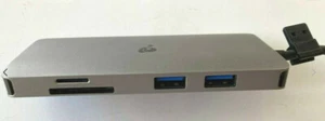 IOGEAR USB-C DUAL HD TRAVEL DOCK WITH POWER DELIVERY 3.0 Card Reader + 4K@30HZ - Picture 1 of 3