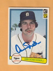 Dan Schatzeder Detroit Tigers AUTO Signed 1982 Donruss Villa Park Illinois 1H - Picture 1 of 2