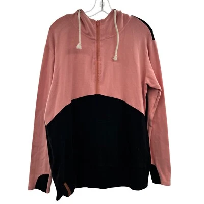 Moletom com capuz feminino Ampersand Avenue 1/2 zíper colorblock tamanho XL - Imagem 1 de 4