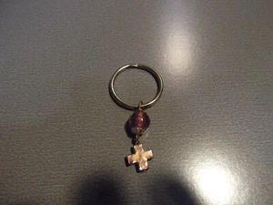 Unique Collectible Key Chain Metal 2"in Mini Homemade Cross - Picture 1 of 4