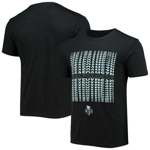 Men's Sportiqe Black New York Liberty Team Tri-Blend T-Shirt Cover