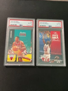 SCOTTIE PIPPEN~1992 Skybox (2) BOTH PSA 8 Near mint-MINT - Picture 1 of 2