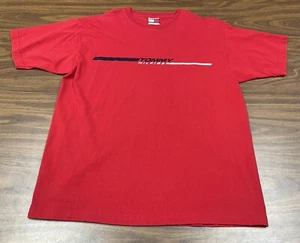 Vintage Y2K Tommy Hilfiger T-Shirt Red Sz L - Picture 1 of 7