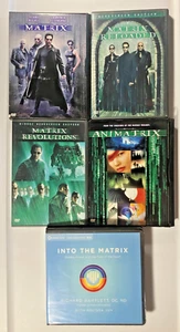 Matrix Trilogy Keanu Reeves Complete Reloaded Revolutions Animatrix-Guide CD DVD - Picture 1 of 24