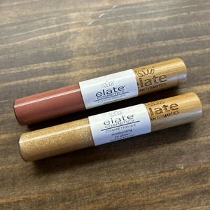 LOT OF 2 Moisturizing Lip Gloss Elate Cosmetics Coral Gold Shimmer Vegan NEW - Picture 1 of 5