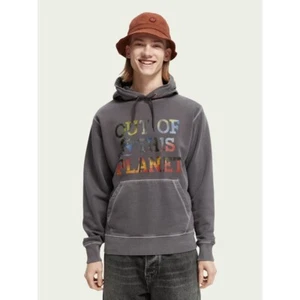 Scotch &Soda 167221 Graphite Men's Garment dyed Hoodie Longsleeve Amsterdam , M - Picture 1 of 24