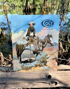 COLT Tex and Patches TIN SIGN USA MADE cowboy art man cave garage wall decor - Picture 1 of 6