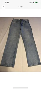 Denim Forum Aritzia Women's Blue The Joni High Rise Loose Jeans Size 26 (J14) - Picture 1 of 8
