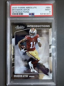 PSA 9 MINT! 2020 BRANDON AIYUK ABSOLUTE SILVER MIRROR ROOKIE RC 49ers - Picture 1 of 6