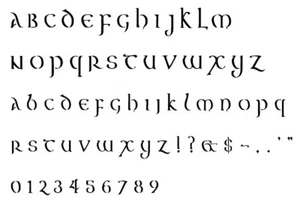 STENCILS CRAFTS TEMPLATES SCRAPBOOKING CELTIC ALPHABET  STENCIL - A4 MYLAR - Picture 1 of 1