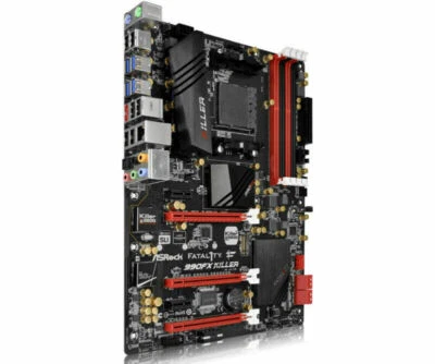 ASRock 990FX Killer Socket AM3+ AMD 990FX Motherboard DDR3 USB/3.1 With I/O - Image 1 of 4